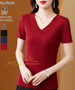 ｔシャツ・カットソー | トップス カットソー インナー Tシャツ レディース 春 カジュアル おしゃれ  女性用 シンプル 無地 20代30代40代50代 カシュクール 上品 着痩せ 夏物 ブラック