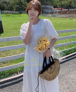 マキシ | ワンピース レディース 春夏 半袖ワンピース 40代 キレイめ ロングワンピース 無地 Aラインワンピース ゆったり オシャレ 20代30代 シンプル 韓国風 通勤 着痩せ