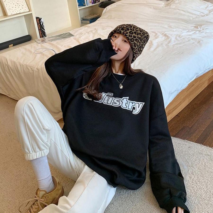 Tシャツ・カットソー | 裏起毛スウェット トレーナー レディース