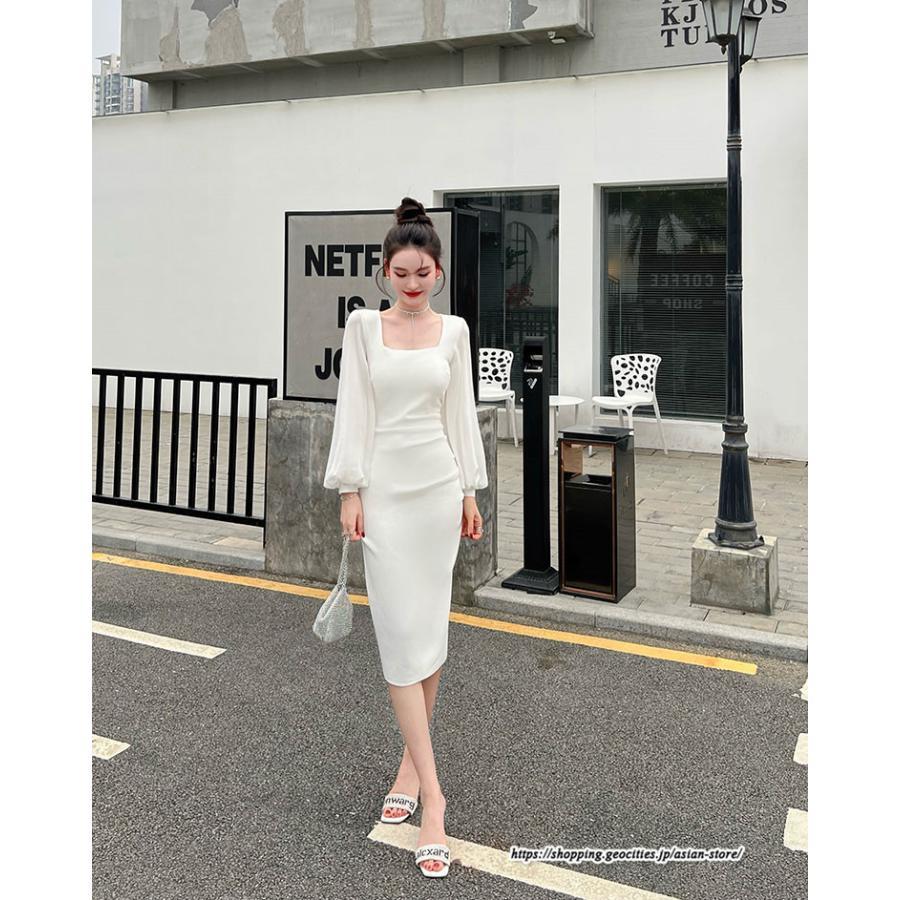 タイト | ワンピースタイトワンピース長袖 上品 セクシー高級感 ワンピース タイトワンピース ヒップアップ スリム 美ライン シルエット お呼ばれ エレガント