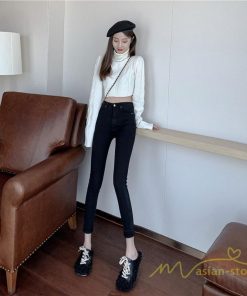 ジーンズ、デニム | デニムパンツ デニム スキニーデニム レディース ジーンズ レディースファッション  春 ハイウエスト 夏 ボトムス デニムズボン ストレッチ効く