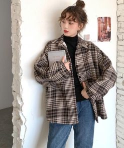 ジャケット・ブルゾン | チェック柄シャツ 裏ボア ジャケット秋冬