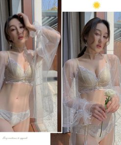 セットアップ | 花柄レースブラショーツセット セクシー