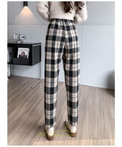 チノ・テーパード・ジョガー・スキニーパン | テーパードパンツ パンツ レディース ボトムス 美脚 楽ちん 体型カバー チェック柄 ハイウエスト お出掛け 20代 着痩せ 10代 30代 2022年新作 40代