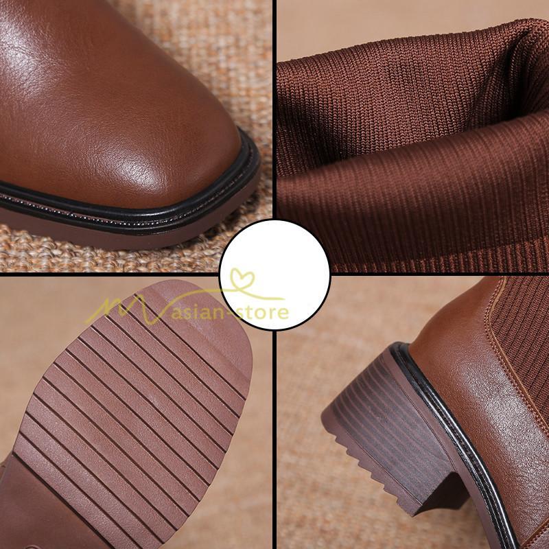 ロングブーツ | ブーツ ヒール カジュアル レディース 靴 シューズ お出かけ 秋冬 ロング丈ブーツ ジョッキーブーツ 春秋冬 美脚 黒靴 太ヒール 大人