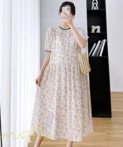 ワンピース | マタニティレディース 着痩せ 韓国風 小花柄 妊婦服 マタニティウェア 上品 大きいサイズ 夏服 Aラインお出かけ マタニティ