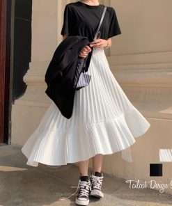 ロングスカート | プリーツ 切り替え 夏