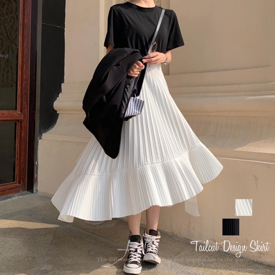 ロングスカート | プリーツ 切り替え 夏