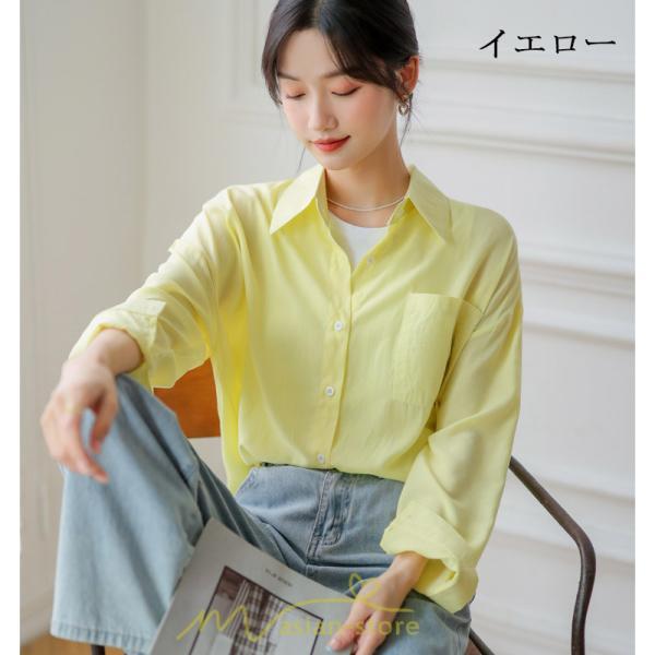 シャツ・ブラウス | ブラウス トップス 長袖 Vネック ボタン 無地 上品 通勤 レディース 秋 20代 30代 40代 OL ママ 母 フェミニン デート お出かけ 通勤 リクルート お仕事