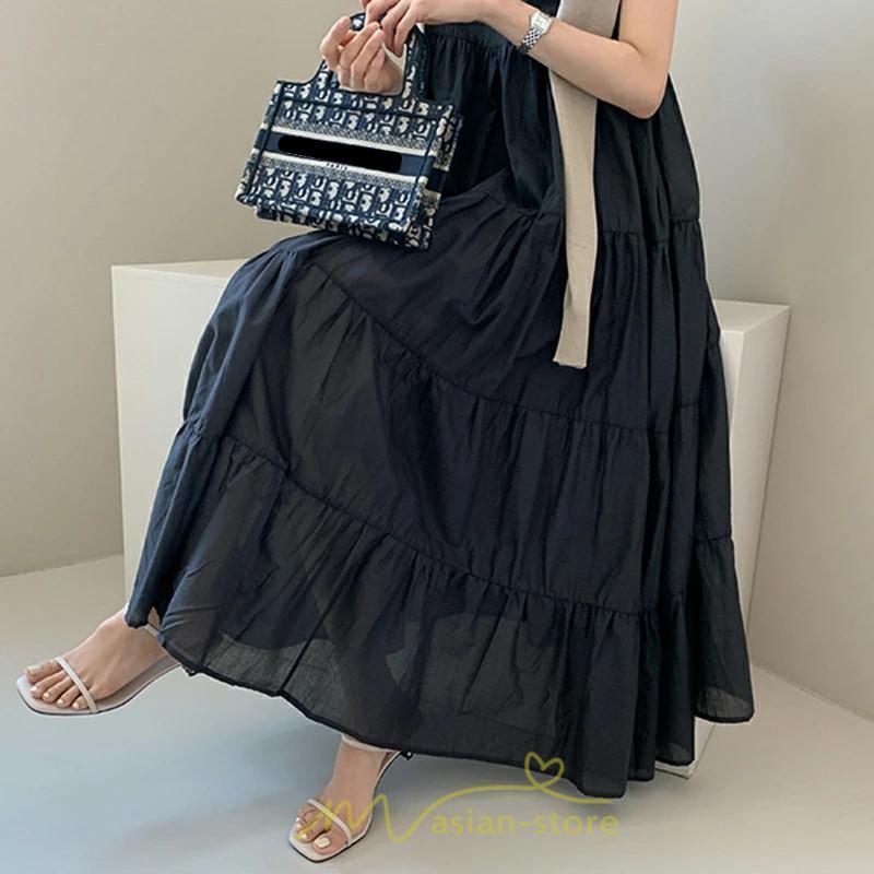 マキシ | 夏ワンピース ロングワンピース シフォンワンピース レディース ワンピ 体型カバー 50代 40代 30代 20代 可愛い 夏 春 大人 ノースリーブ 無地 涼しい