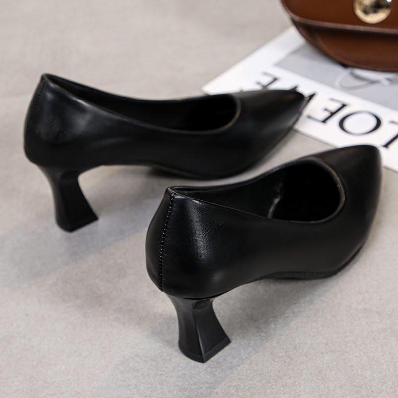 パンプス | 合皮レディース ポインテッドトゥ ピンヒール ストラップなし 黒 大きいサイズ ハイヒール 滑り止めソール パンプス 柔らかい生地 スリップオン