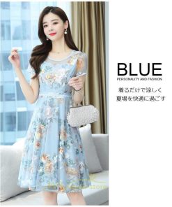 マキシ | ワンピース レディース 夏 半袖 シフォンワンピース 体型カバー 着痩せ 韓国風 30代 40代 通勤 OL デート お出かけ 新作 ショピング キレイめ 2022 おしゃれ