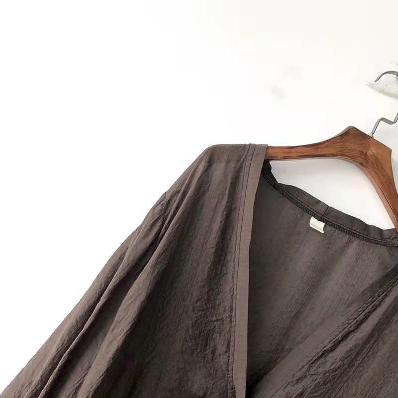 カーディガン | レディース UVカットー 初秋 秋新作 コーデ 冷え防止 羽織 ボタン Vネック 無地 長袖 7色 フリーサイズ かわいい 春 夏 秋 透け感 体型カバー