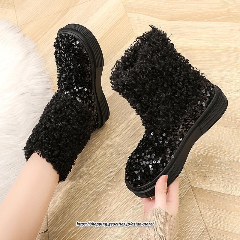 ブーツ | ムートンフェイクムートン ショートもこもこ ボア 定番 シューズ 靴 秋靴 レディース 可愛い 痛くない 歩きやすい 秋 あったか 冬