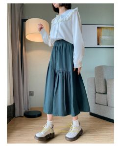 スカート | フレア フレアマキシ ロングコットン ウエストゴム マキシロング夏 秋服 ナチュラル 夏服