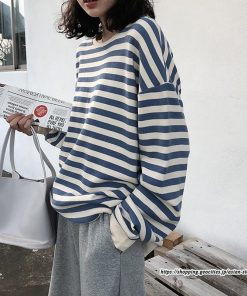 パーカー | トレーナー レディース プルオーバー クルーネック 長袖 トップス Tシャツ スウェット ゆったり ボーダー 秋冬 カジュアル ルームウェア 練習着 春 トップス