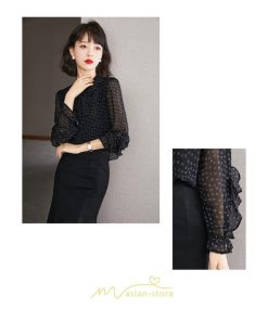 シャツ・ブラウス | ブラウス レディース トップス シャツ シフォン 長袖 黒 アルファベット 20代 30代 40代 通勤 ナチュラル 楽チン カジュアル カジュアル おしゃれ