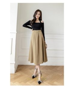 スカート | レディース ボトムス ロング丈 ミモレ丈 Aライン 楽チン 大人 きれいめ 20代 30代 40代 通勤 脚長効果 OL オシャレ 上品 ビジネス オフィス