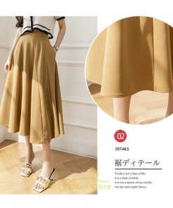 スカート | ロング丈 ボトムス レディース Aライン 上品 20代30代40代50代 カジュアル 通勤通学 お出かけ 夏物 韓国風 着痩せ 体系カバー エレガント