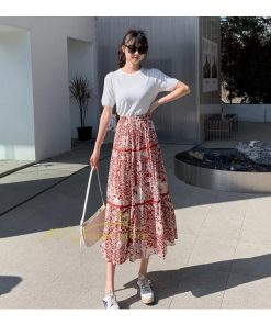 スカート | ロング 花柄 柔らか ボトムス レディース ロングマキシ丈 シンプル 無地 カジュアル 着痩せ コーデ 春 30代 秋20代 40代 夏 通勤通学 50代