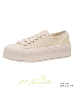 スニーカー | シューズ レディース 靴 レディースシューズ 帆布 カジュアルシューズ おしゃれ ズック靴 美脚 厚底2022 歩きやすい 厚底 春夏