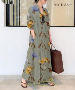 マキシ | ワンピース レディース 40代 50代 長袖 きれいめ ゆったり 30代 20代 ロングワンピース マキシワンピース リゾート デート 綿麻 女子会 通勤 お出かけ