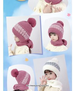 レディース | ニット帽 マフラー付き キッズ 親子 帽子 秋冬 子供 大人 家族 おしゃれ かわいい 防寒 プレゼント スキー 暖かい 厚手