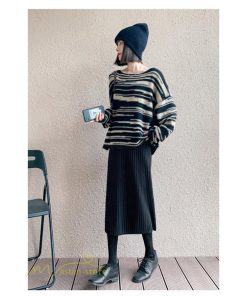 スカート | マタニティ秋 冬 レディース ニット妊婦服 産前 産後 着痩せ 裾口スリット 上品 マタニティウェア きれいめ ウエスト調整 コーデ