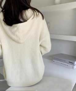 カーディガン | 韓国 ニットフード付き 秋