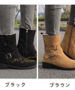 ショートブーツ | スノーブーツ レディース 暖かい 裏ボア シューズ 冬 レディースブーツ ジップブーツ 防寒着 ウインター ブーツ 20代30代40代 スノーシューズ