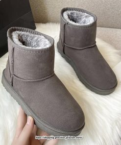 ブーツ | ムートンレディース ショートボア 防寒 暖かい 防風 裏起毛 軽量 冬 雪 カジュアル スノー痛くない 歩きやすい ファー