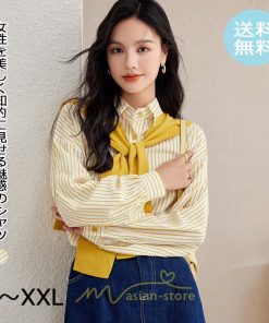 シャツ・ブラウス | ブラウス トップス レディース シフォン ボーダー柄 フォーマル スーツ インナー オフィス カジュアル 入学式 入園式 卒業式 母 七五三 受験 ママ 卒園式