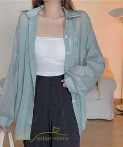 カーディガン | UVカット 接触冷感 シャツ レディース サマーシフォン 透け感 冷房対策 涼感 ひんやり 薄手 シンプル トップス 長袖 体型カバー