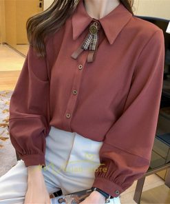 シャツ・ブラウス | スカーフタイシャツ トップス シャツ シャツ ブラウス レディース カジュアル フェミニン 春 秋 冬 きれいめ カジュアル 着痩せ 上品 エレガント 夏物 通勤通学