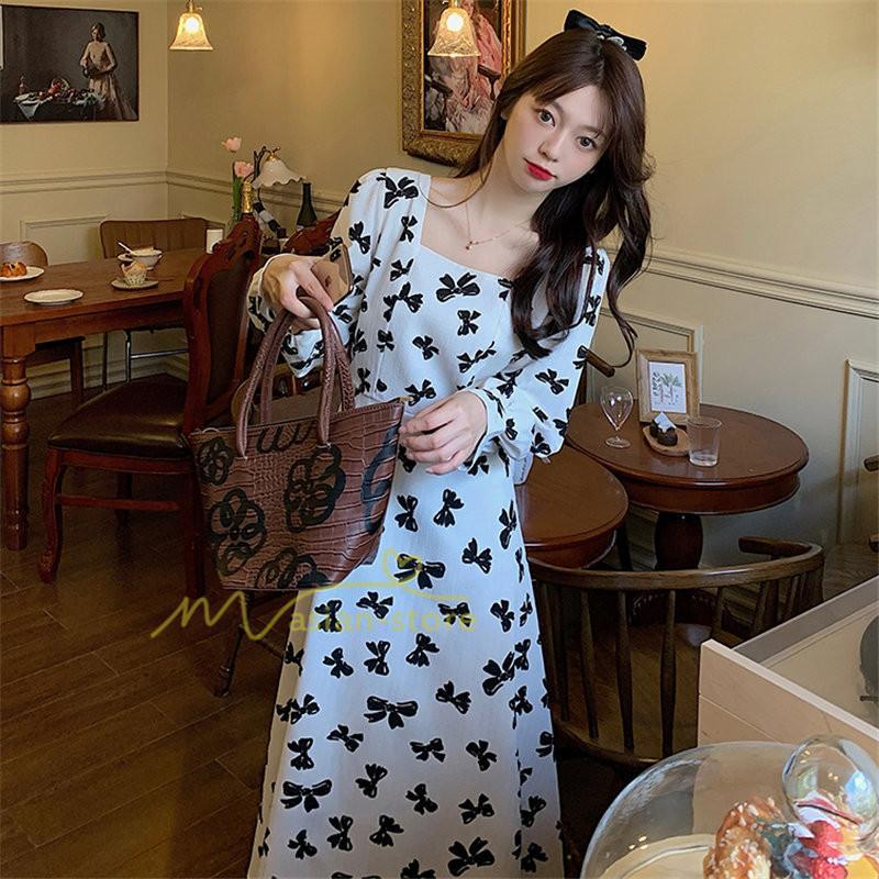 マキシ | 新作 ワンピース レディース ロング 膝丈 婦人服 無地 ロングワンピース おしゃれ 可愛い 長袖 春秋 20代30代40代 着痩せ 着回し カジュアル 夏物 お出かけ