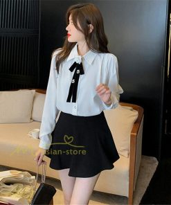 シャツ・ブラウス | シャツ ブラウス 秋冬 レディース スカーフタイ きれいめ フォーマル 春 長袖 オフィス 蝶結び 20代30代40代 通勤通学 お出かけ 着痩せ カジュアル 上品 春夏作