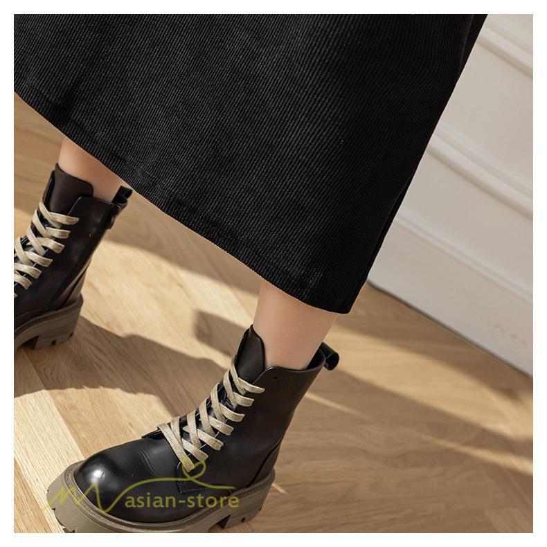 スカート | Aライン秋冬コーデ ウエストゴム カジュアル 20代 30代 着痩せ 秋 冬 ひざ下丈 パイル地 OL 40代 ポケット ビジネス 50代 裾口スリット