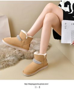 ブーツ | ムートンレディース 靴 スノーシューズ 裏起毛 防寒 内ボア 冬靴 おしゃれ 2022新作 美脚 疲れない 保温 美脚 歩きやすい あったか 可愛い 冬