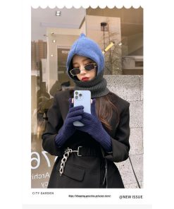 レディース | ニット帽 目出し帽 フェイスマスク ウール 女子ニットキャップ 女性用スキー帽子 耳カバー あったか 防寒対策 冬 2022新作　