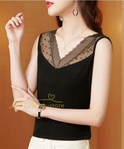 キャミソール タンクトップ | タンクトップ レディース 春夏 インナー トップス ノースリーブ Vネック Vネックタンク レース付き カシュクール 上品 お出かけ 20代30代40代50代 快適 ママ