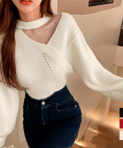 ニット・セーター | ショート丈 ニットトップスレディース秋冬