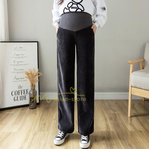 パンツ レギンス | マタニティパンツ 秋冬 暖かい プリーツパンツ 厚手 産前産後 調整可 ロングパンツ 妊婦パンツ 妊娠 マタニティウェア ゆったり 可愛い スリム 体型カバー