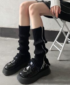 その他小物 | ニットレッグウォーマー ジップつき韓国風