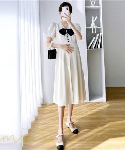 ワンピース | マタニティ妊婦服 フレア 夏新作 サマーマタニティウェア 上品 Aラインゆったり 妊婦 マタニティ シンプル お出かけ 着痩せ