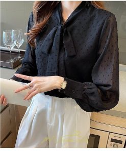 シャツ・ブラウス | シャツ ブラウス 秋冬 レディース スカーフタイ きれいめ フォーマル 春 長袖 無地 シンプル カジュアル 上品 通勤 お出かけ エレガント フェミニン オフィス