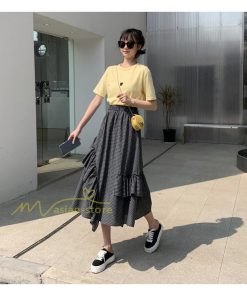 スカート | プリーツロング 春 夏 秋 マキシ 大きいサイズ フレアマキシプリーツ チェック柄 通勤通学 20代30代40代 不規則 フレア