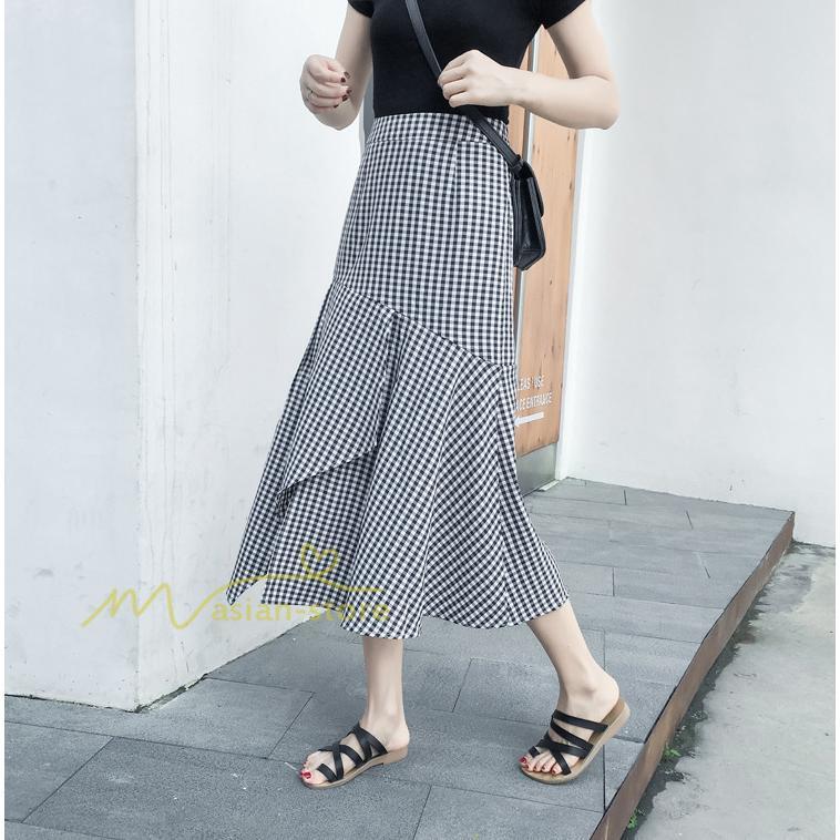 スカート | フレア ロング春物 レディース 春夏 スカート黒 ボトムス 春夏秋 新作 カジュアル 通勤通学 チェック柄 Aライン着やせ 20代30代40代