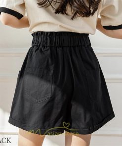 ショートパンツ | パンツ ハイウエスト 無地 美脚 カジュアル シンプル レディース 春 夏 新作 2022 ボトムス 韓国風 ゆったり ズボン 日常 短パン お出かけ