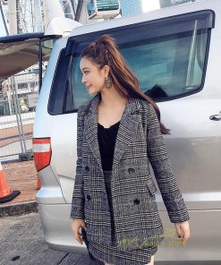 スカートスーツ | セットアップ レディース フォーマルスーツ 千鳥格子柄 アウター スカート ミニ丈 通勤 OL きれいめ オフィス 結婚式 入学 カジュアル