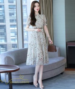 ミディアム | ワンピース レディース 着痩せ Aラインワンピース サマーワンピース 春 夏 ミディアムワンピース 上品 大きいサイズ 花柄 フレア 上品 20代 30代 半袖 40代